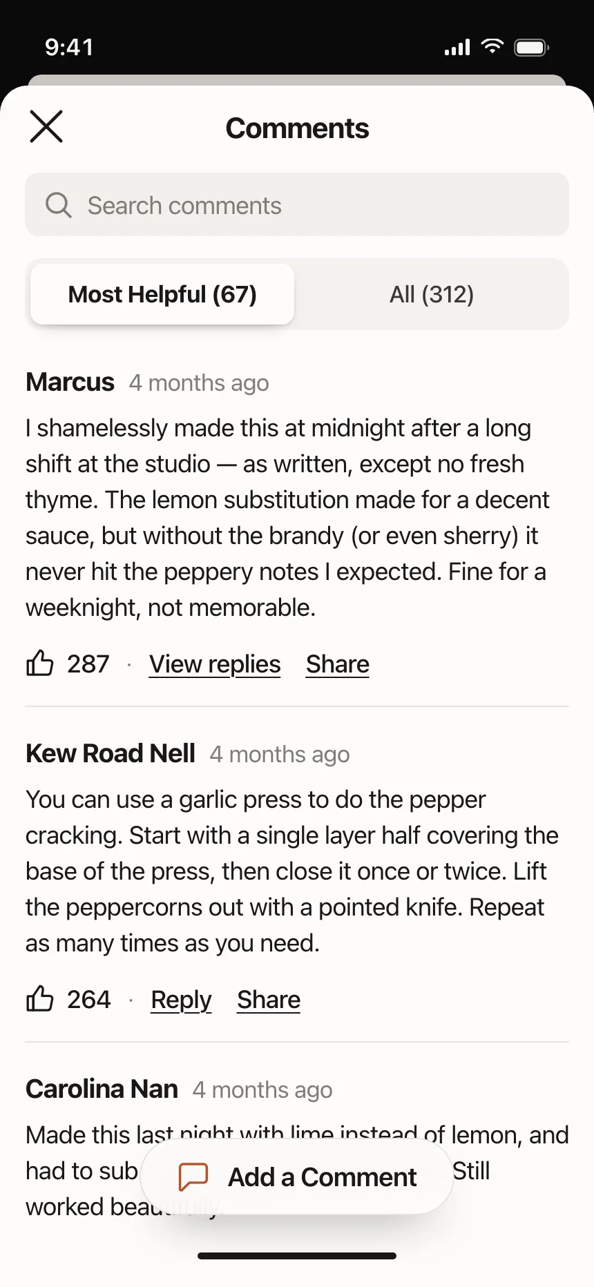 Comments