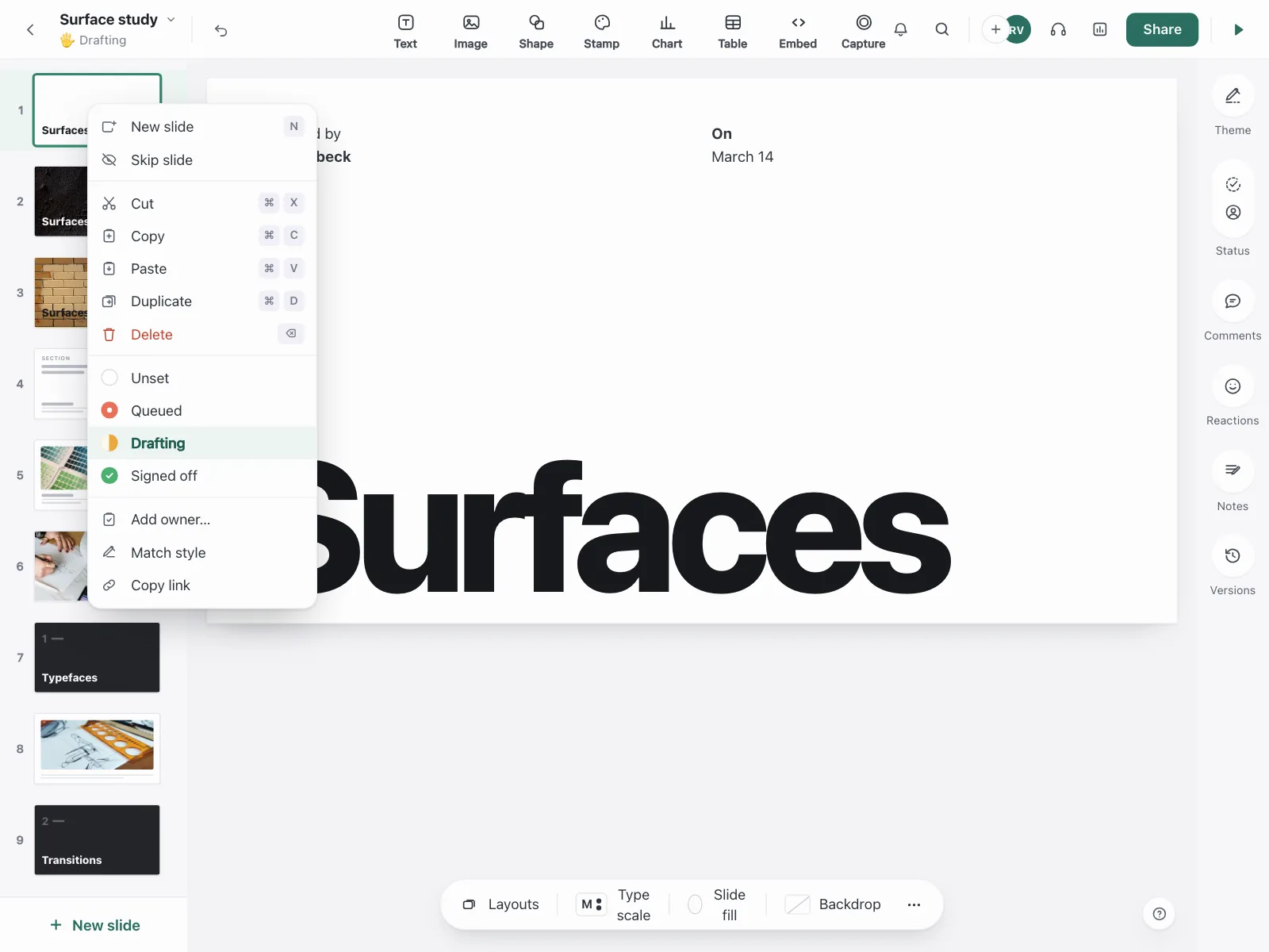 Context menu