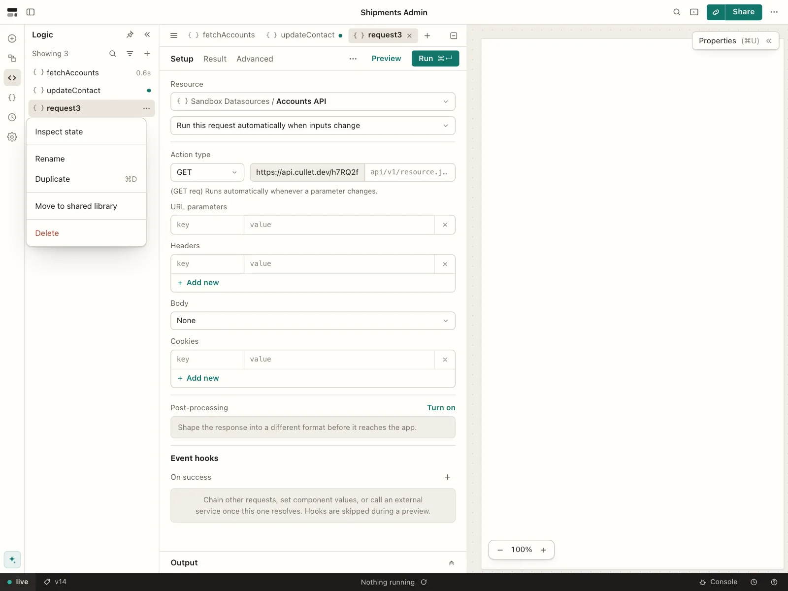 Context menu