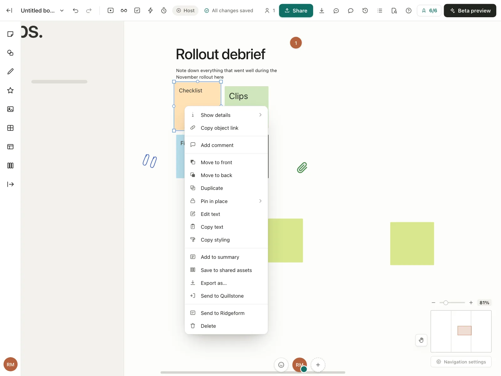 Context menu