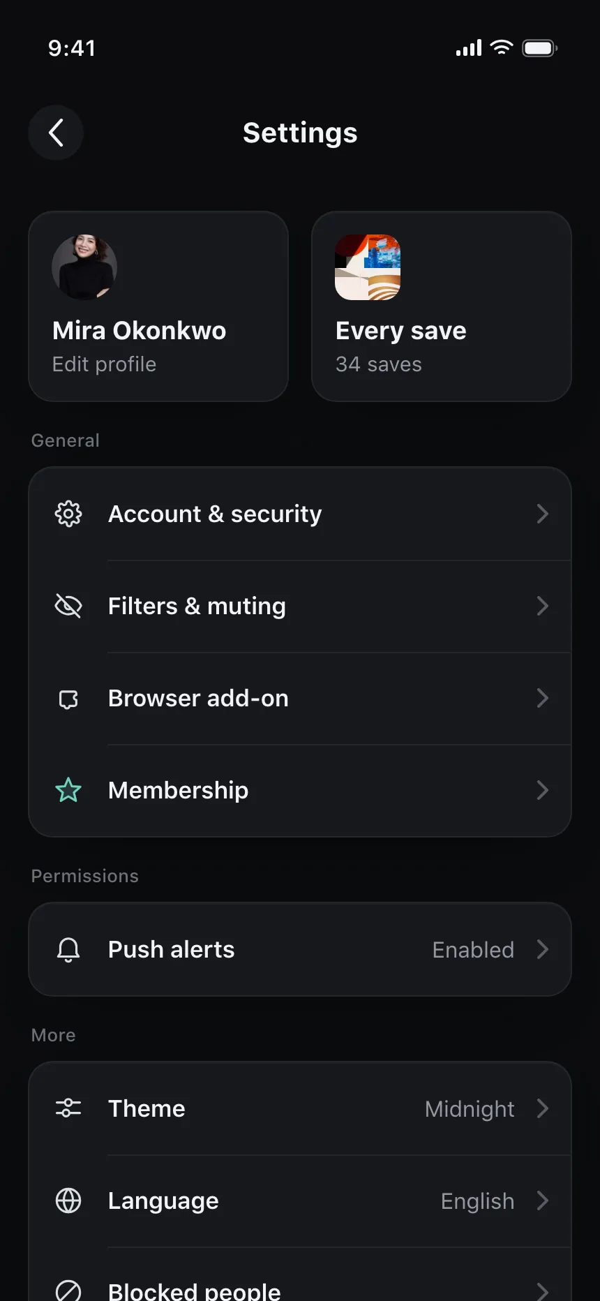 Dark mode