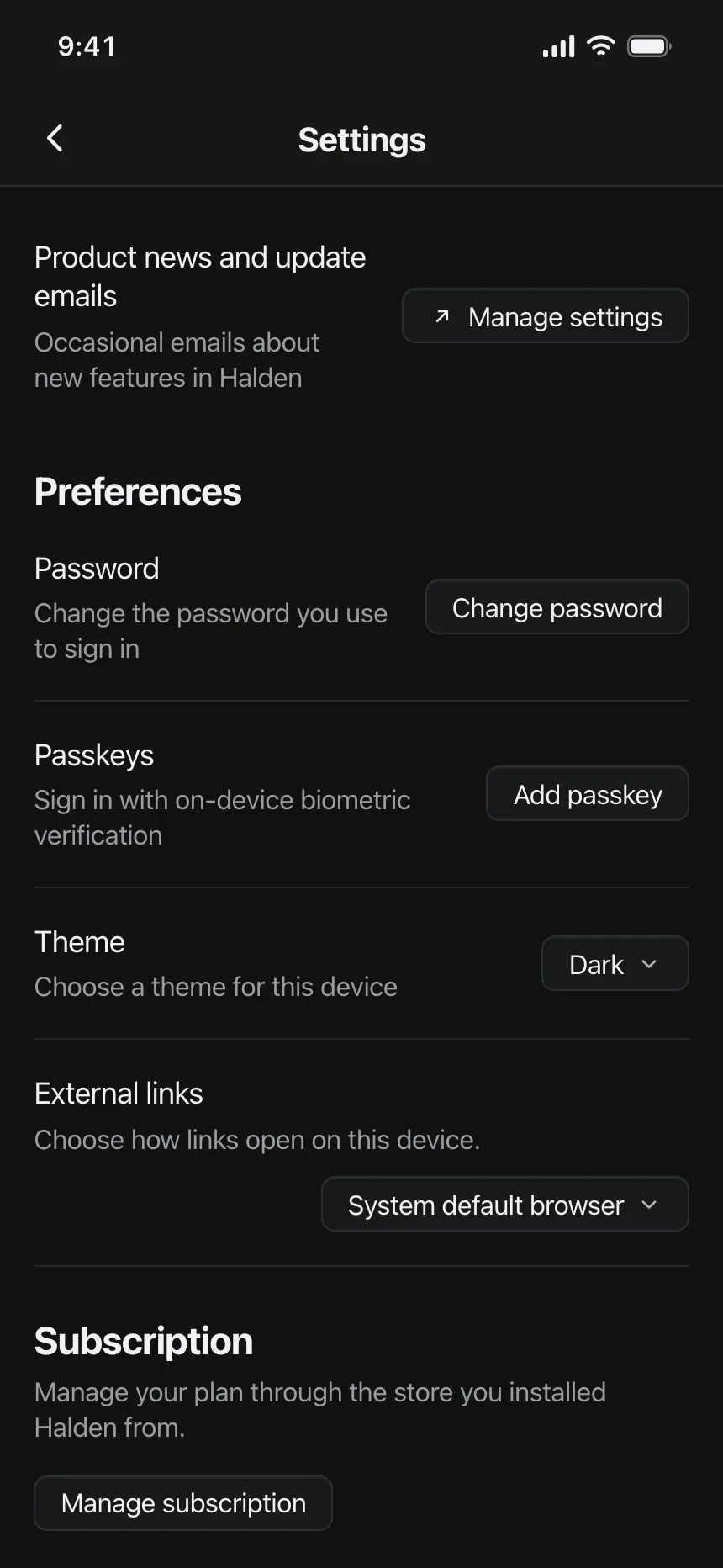 Dark mode