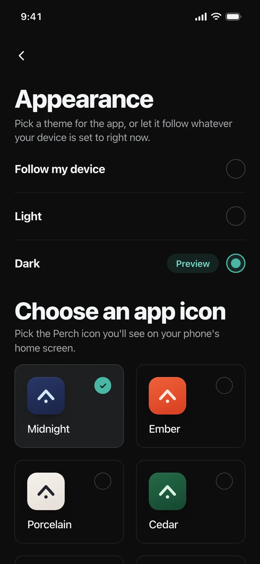 Dark mode