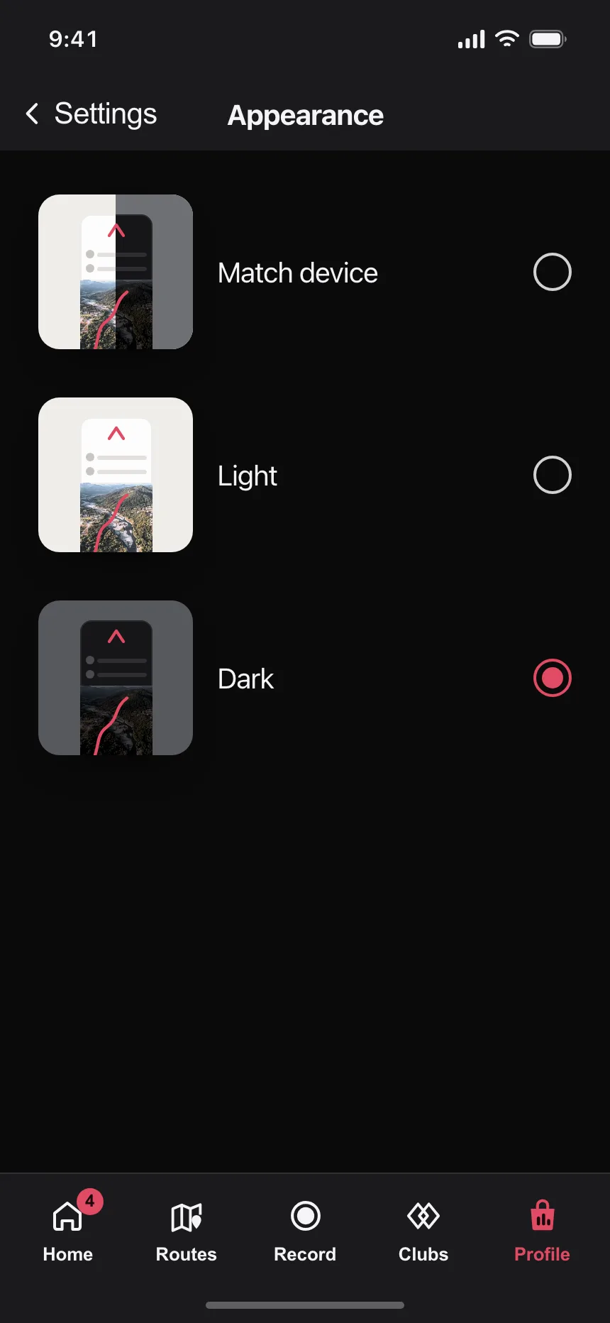 Dark mode