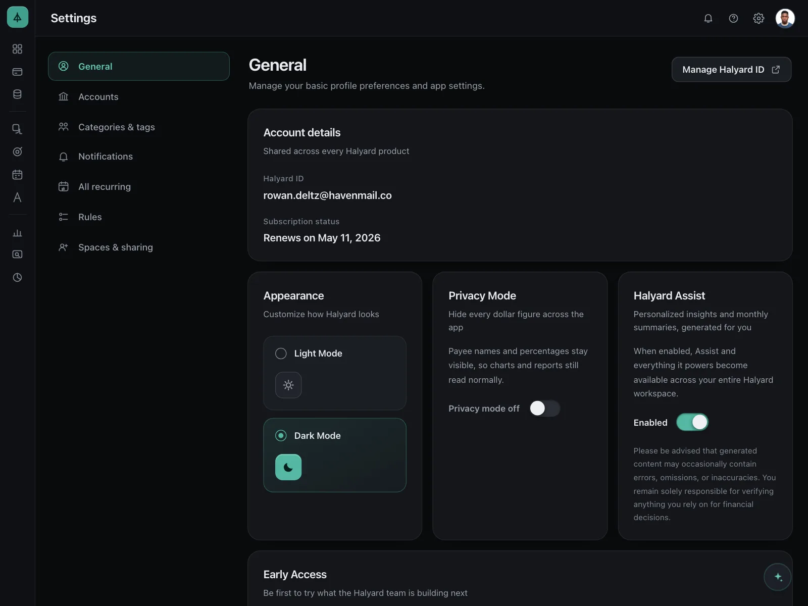 Dark mode