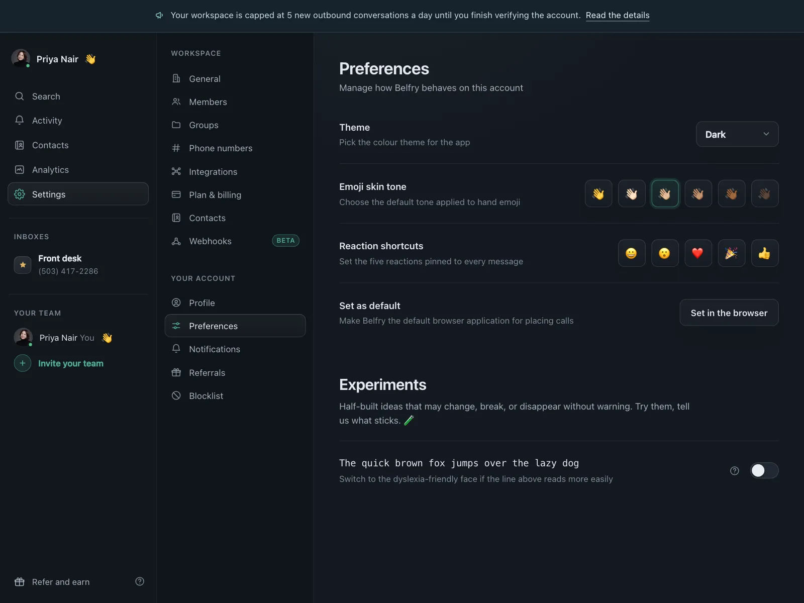 Dark mode