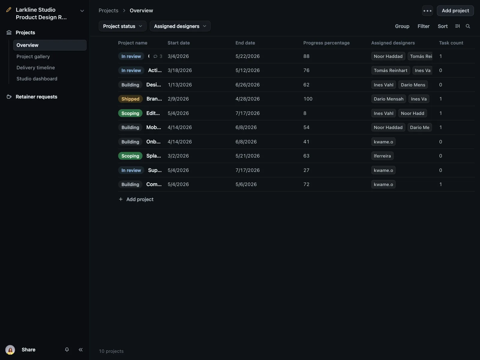 Dark mode