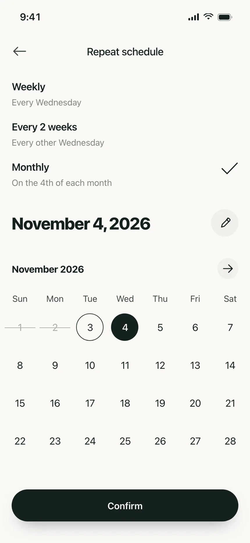 Date picker