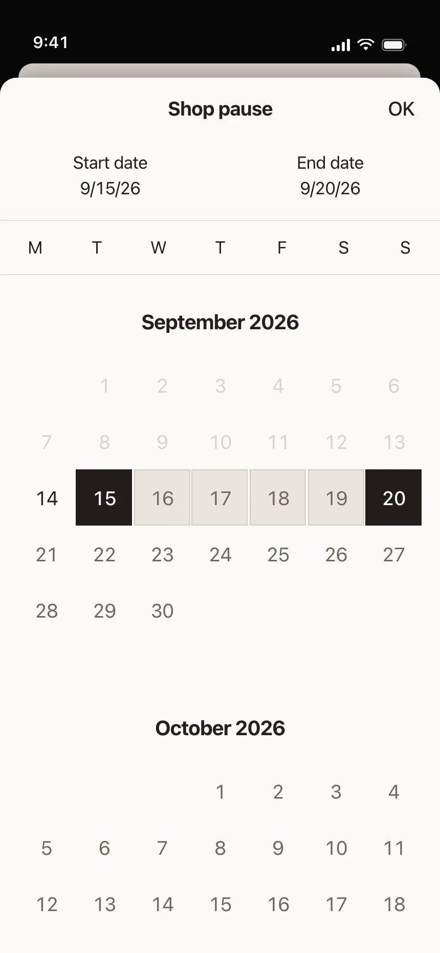 Date picker