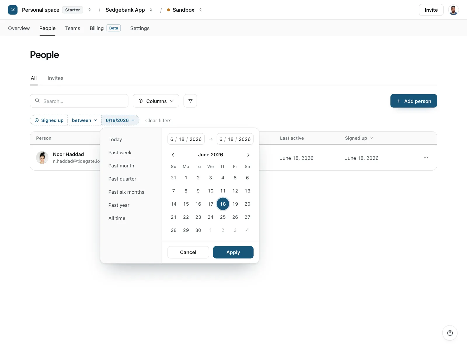 Date picker