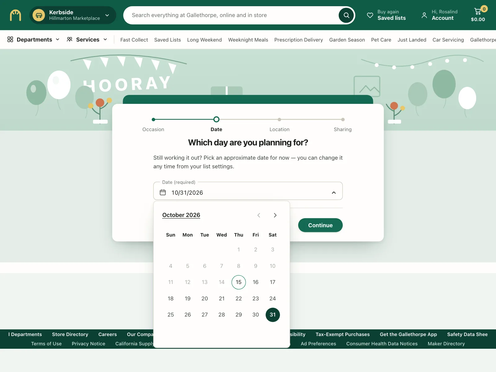 Date picker
