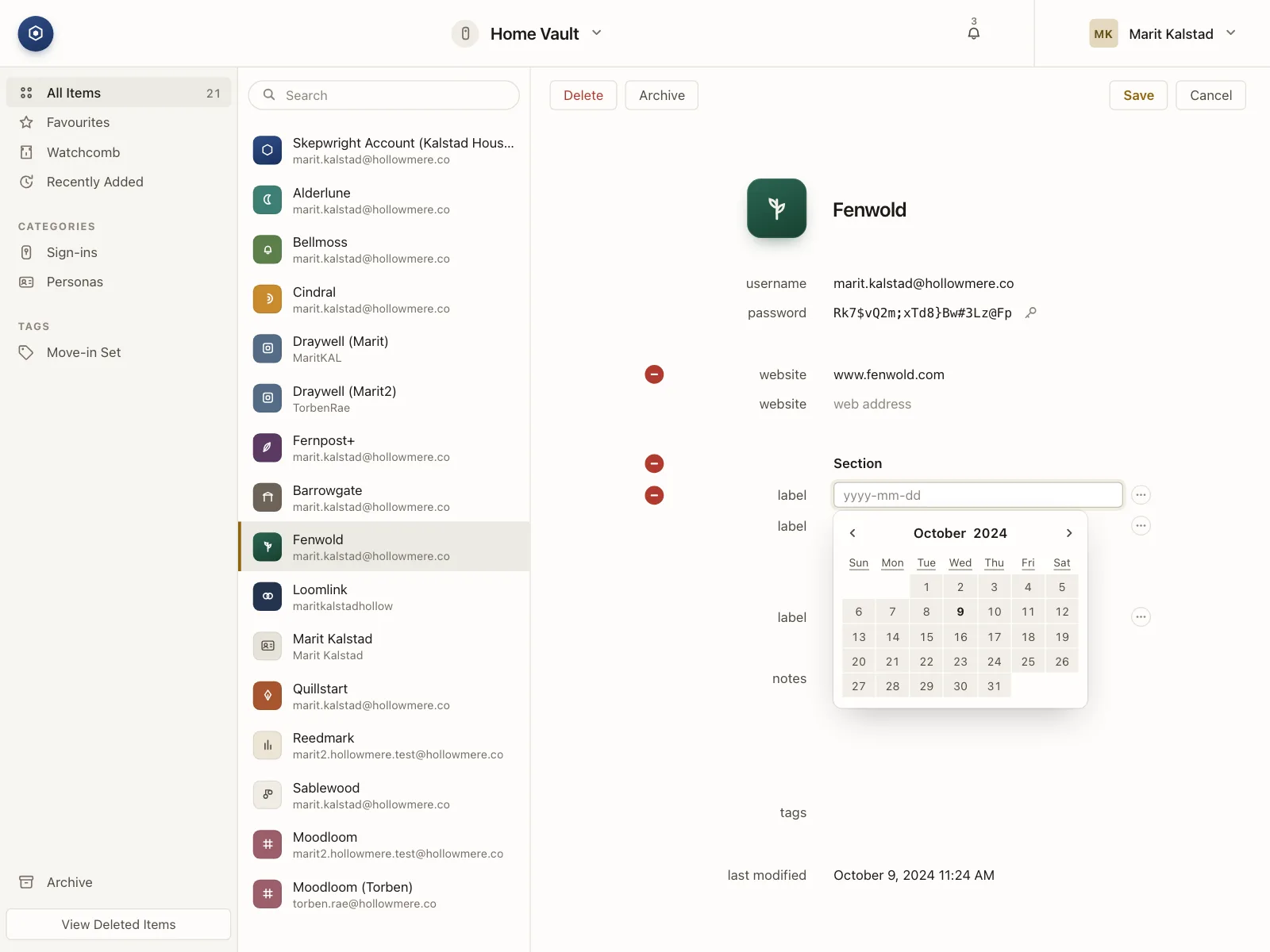 Date picker