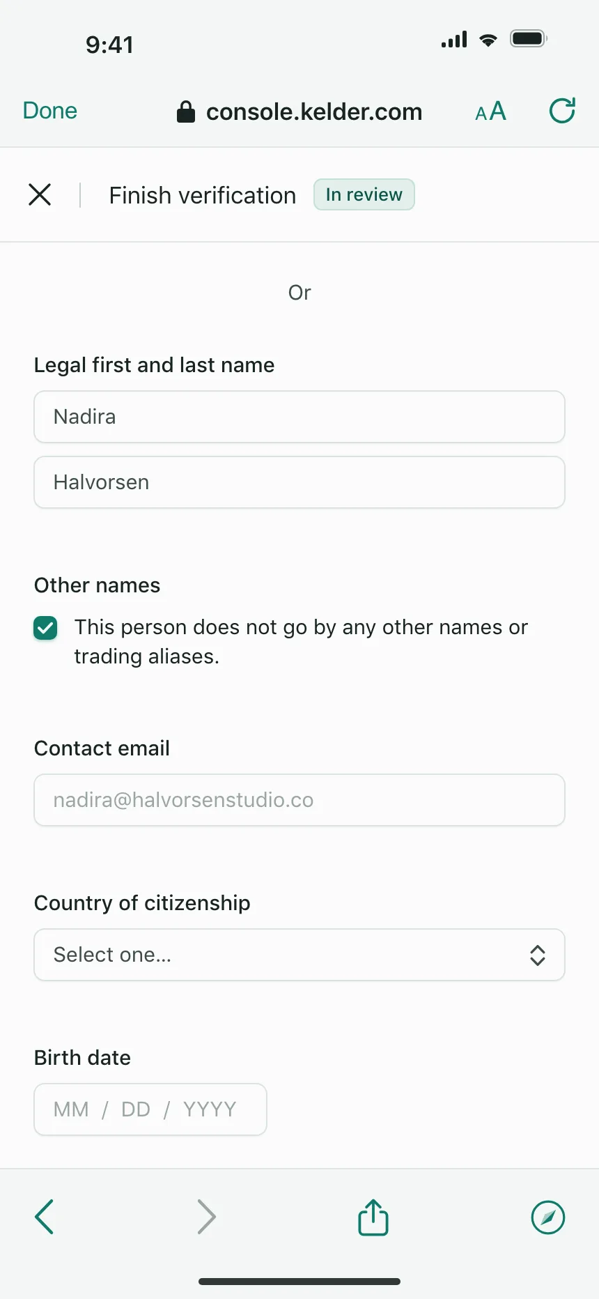 Dropdown menu