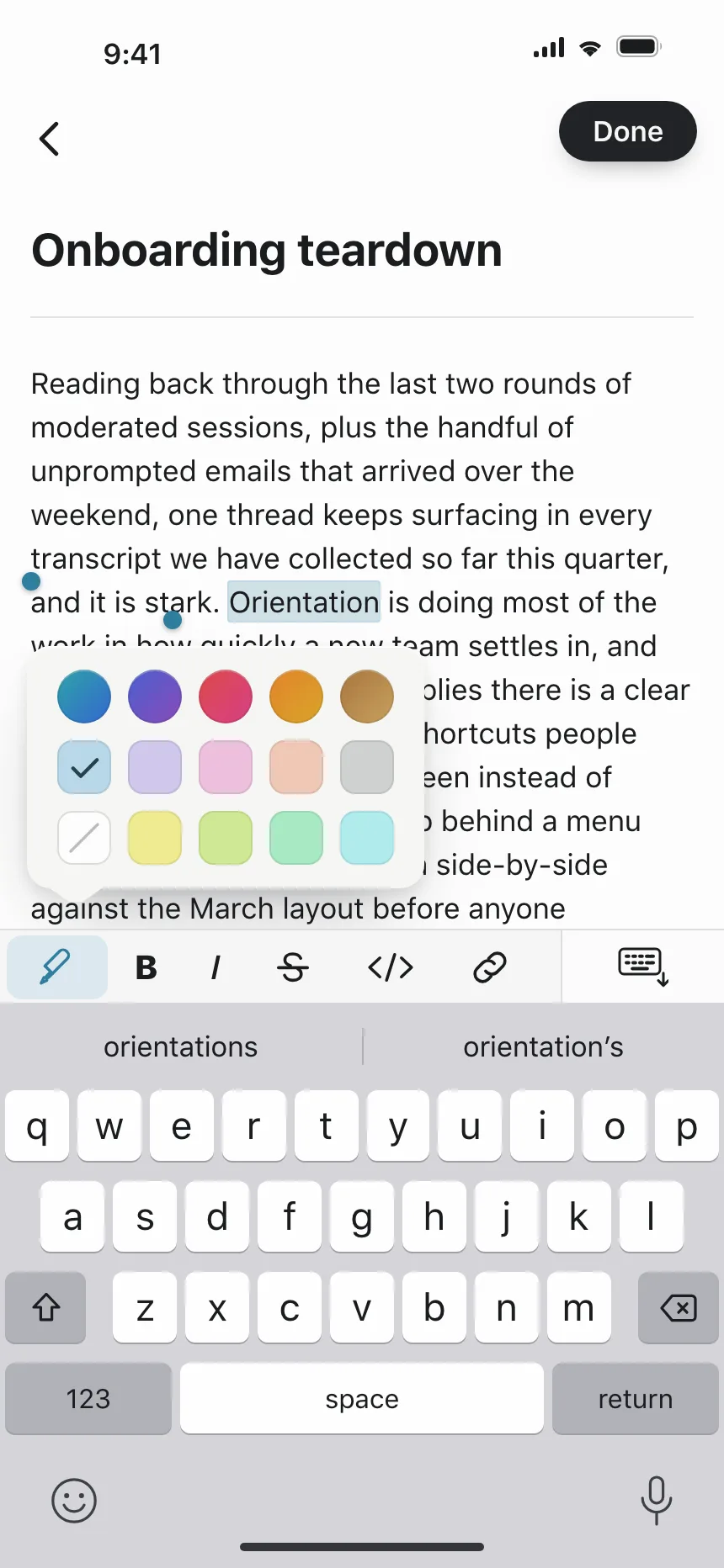 Dropdown menu