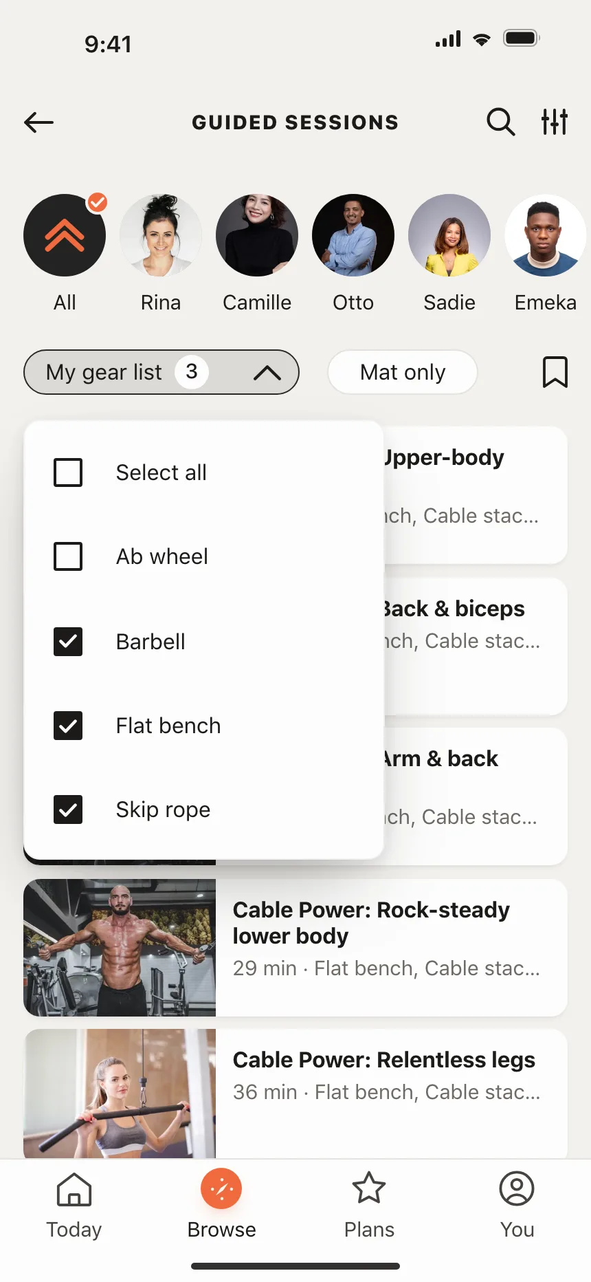 Dropdown menu