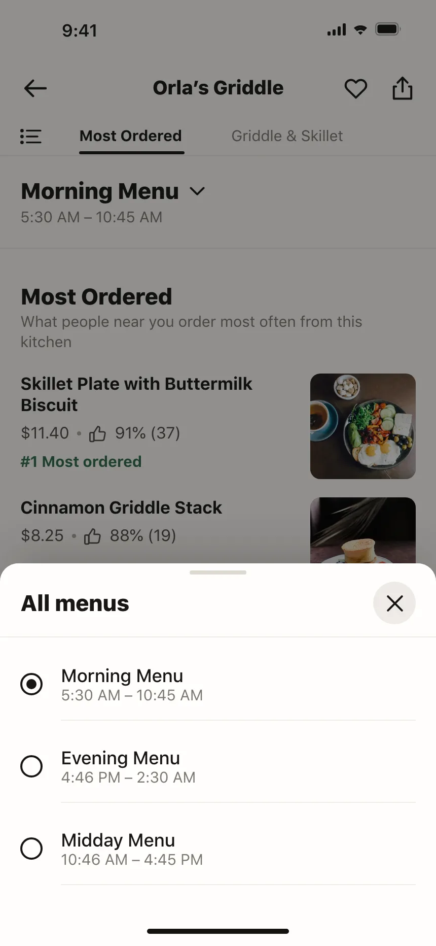 Dropdown menu