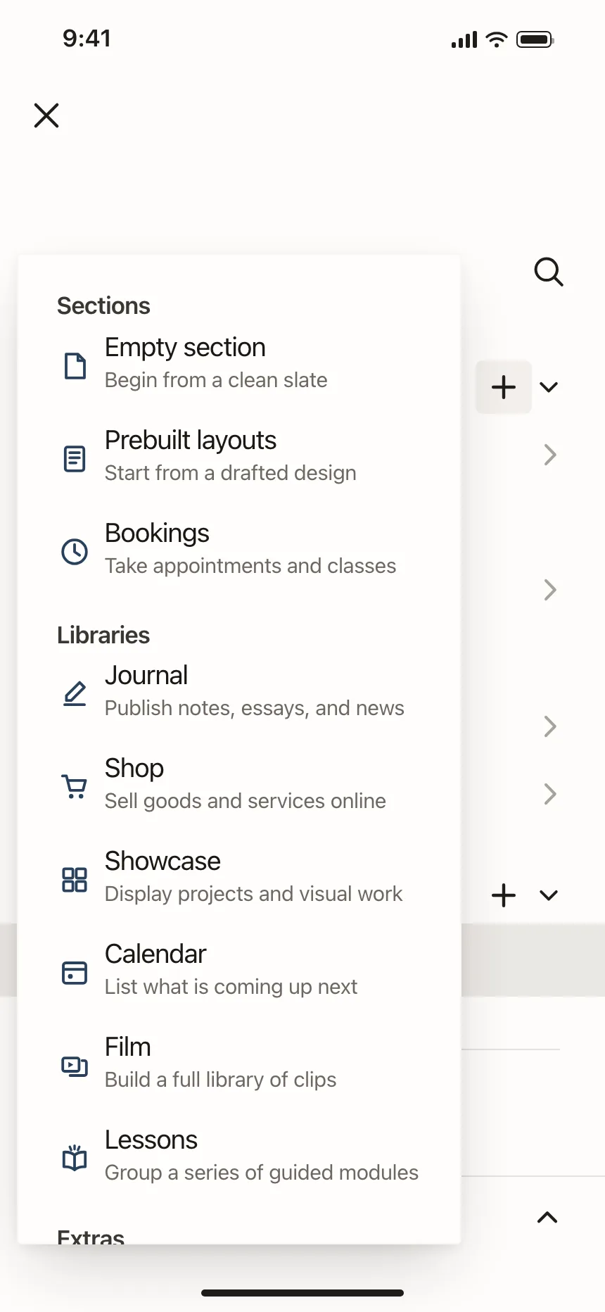 Dropdown menu