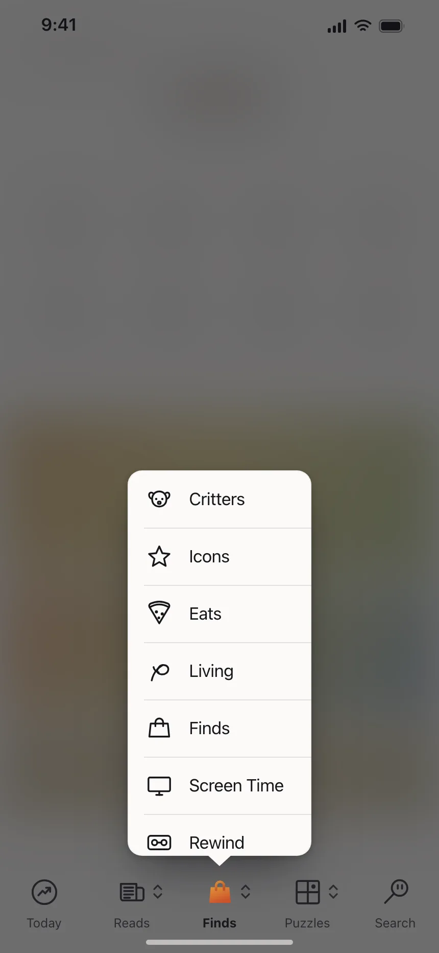 Dropdown menu
