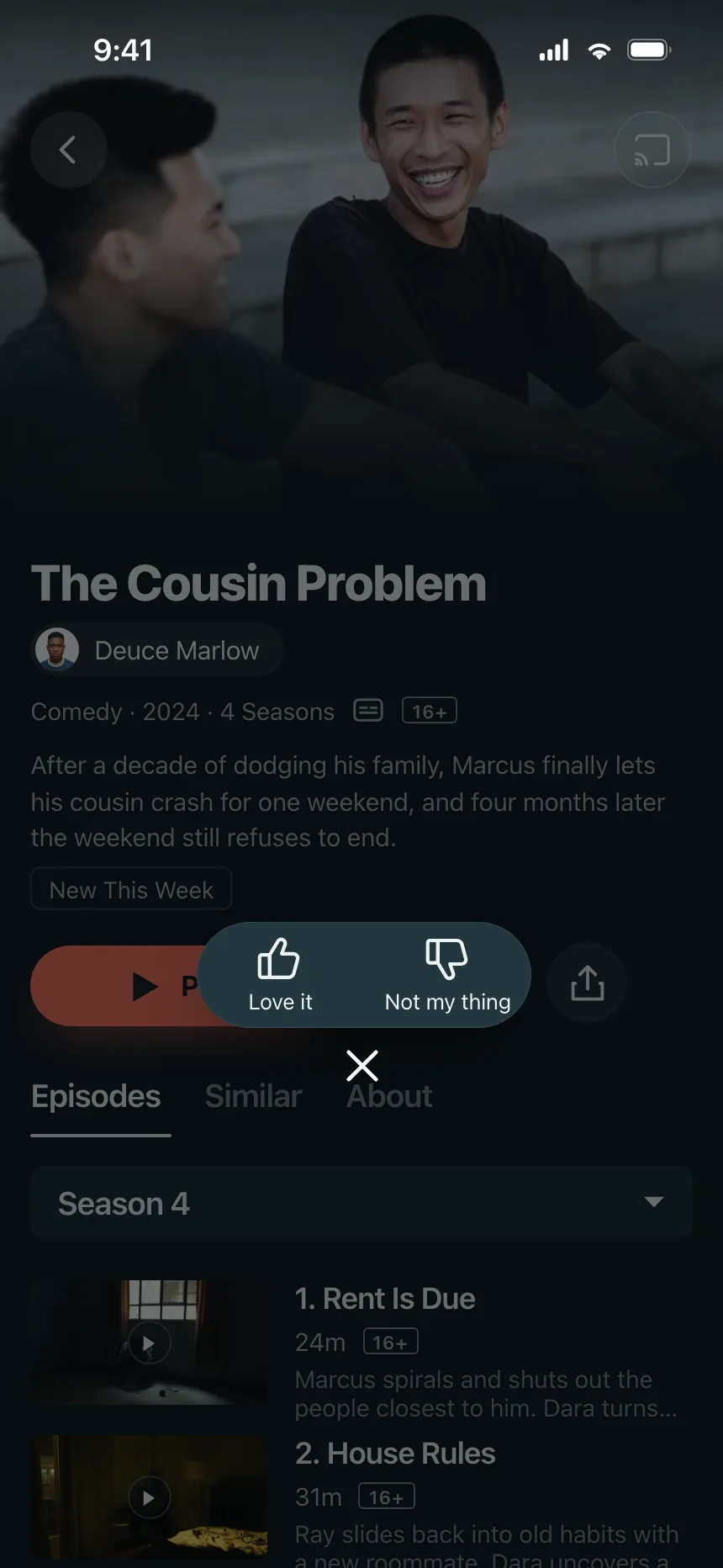 Dropdown menu