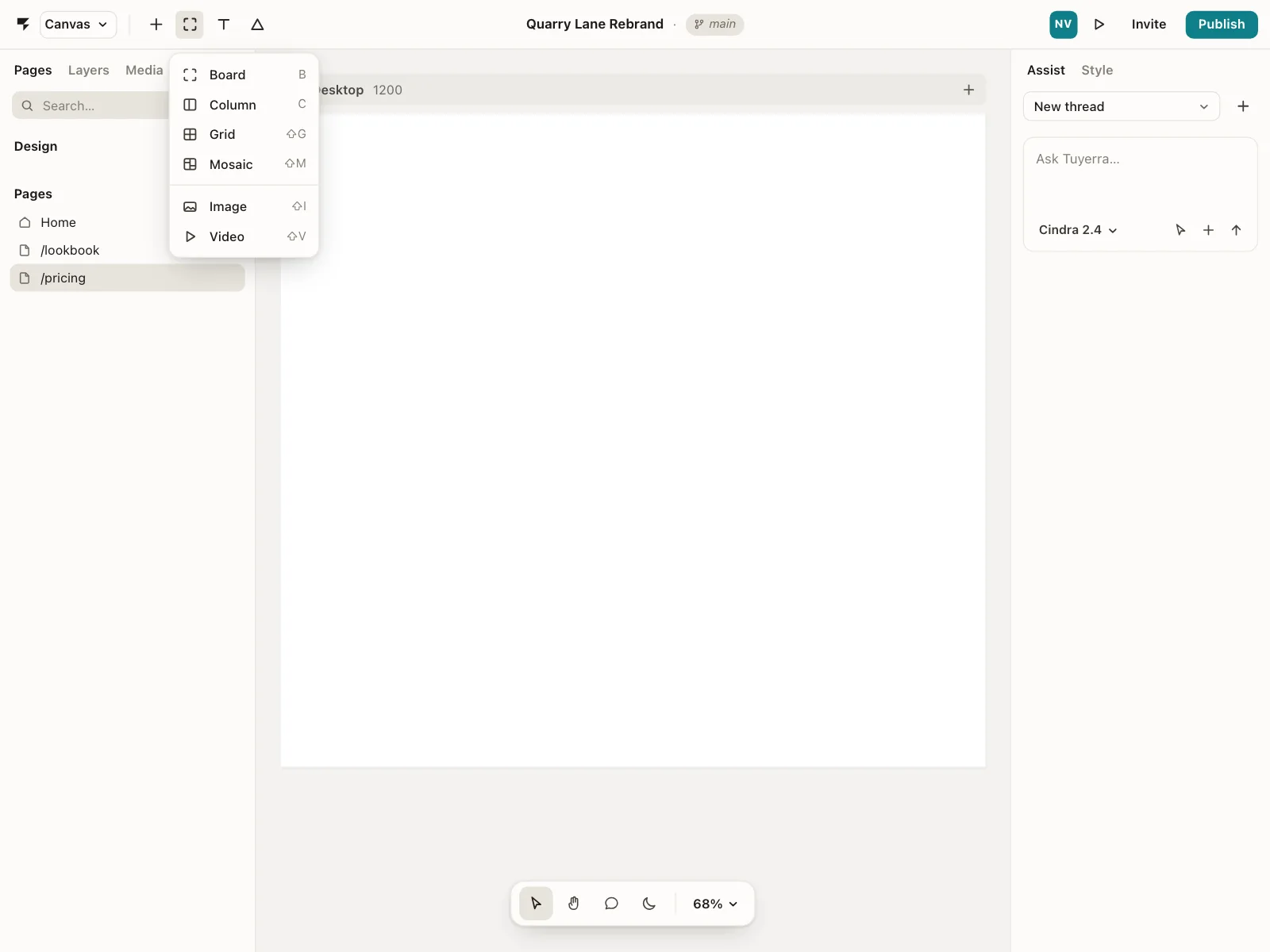 Dropdown menu