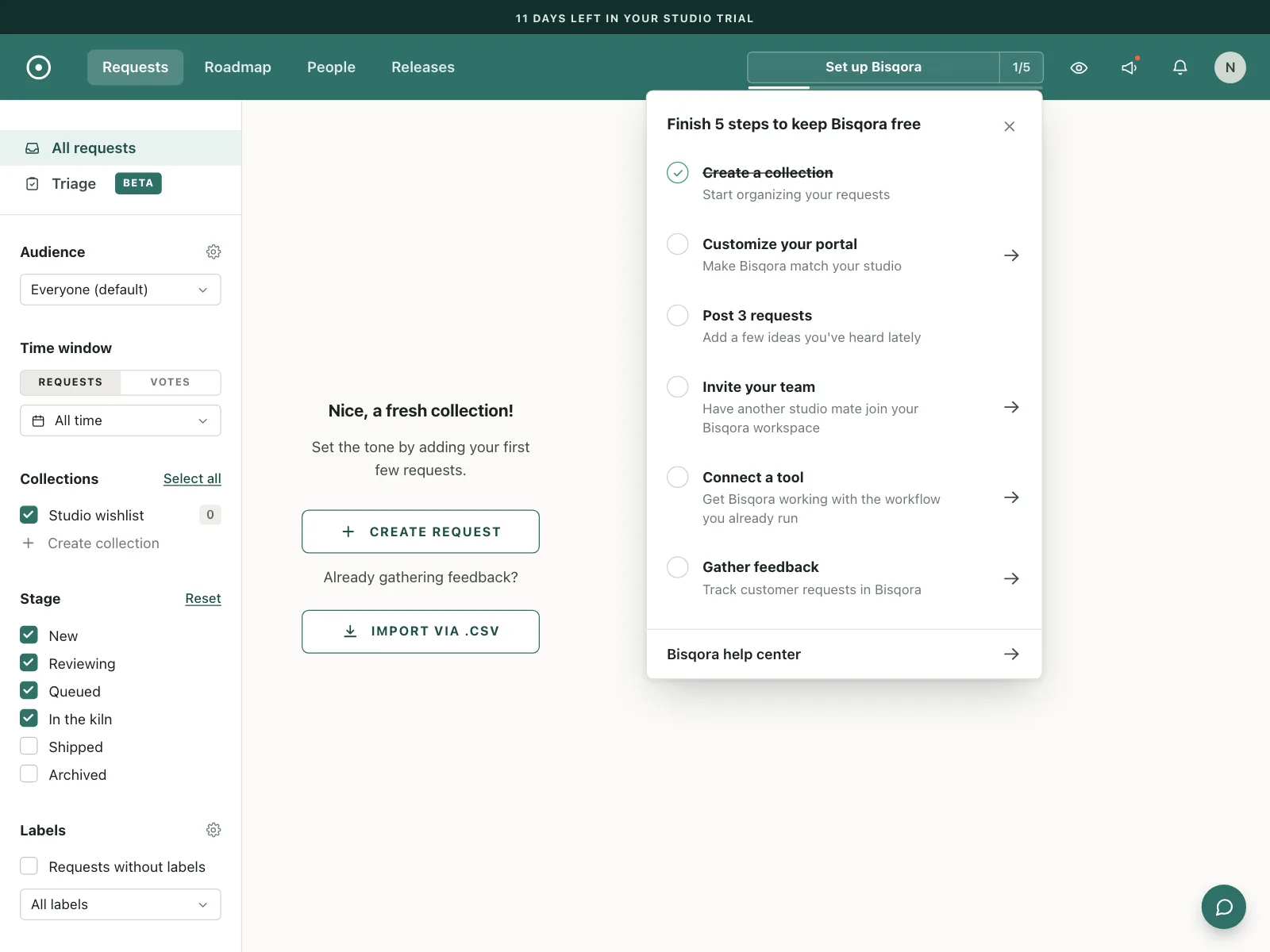 Dropdown menu