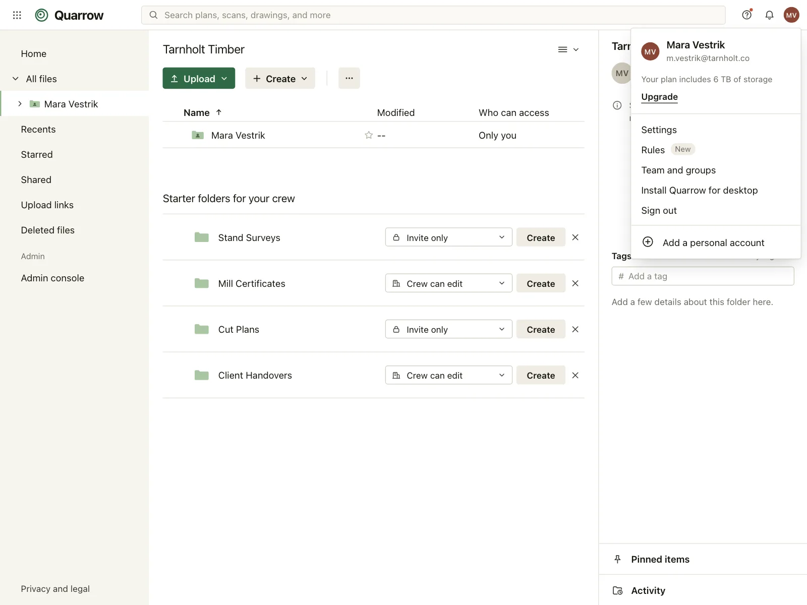 Dropdown menu