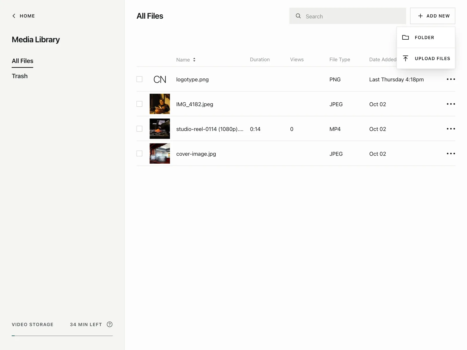 Dropdown menu