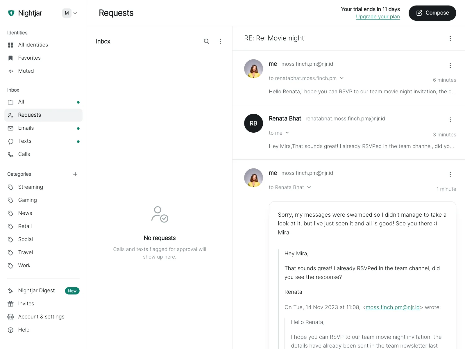 Emails & Messages