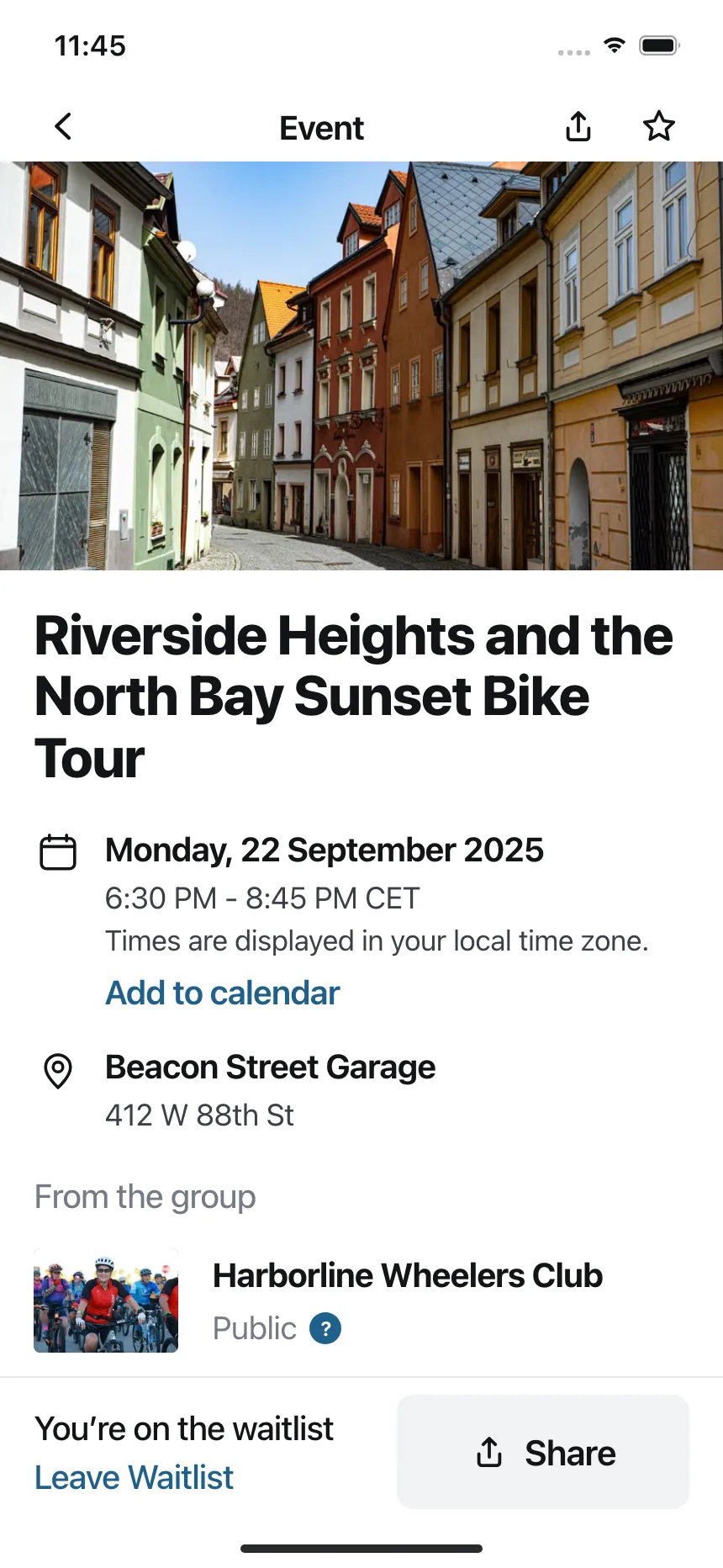 Event detail