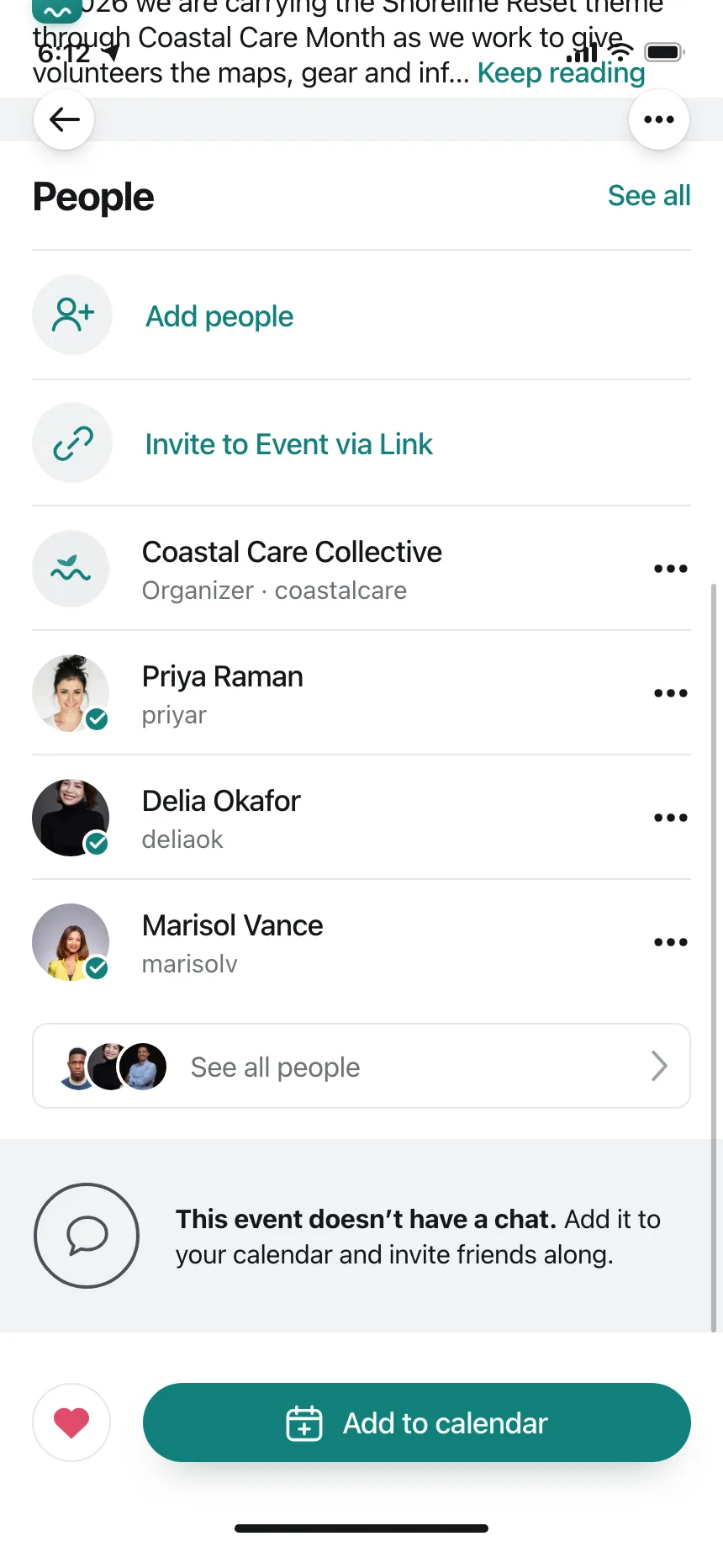Event detail