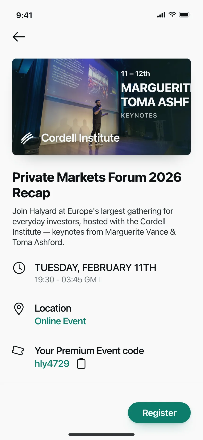 Event detail