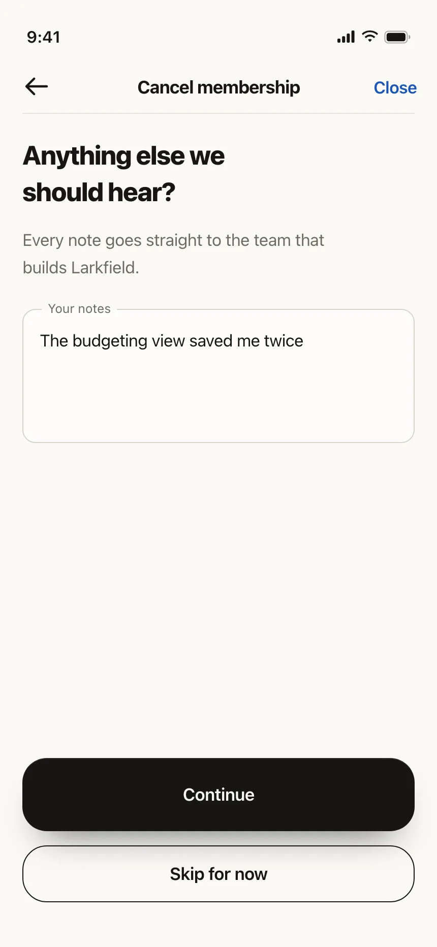 Feedback