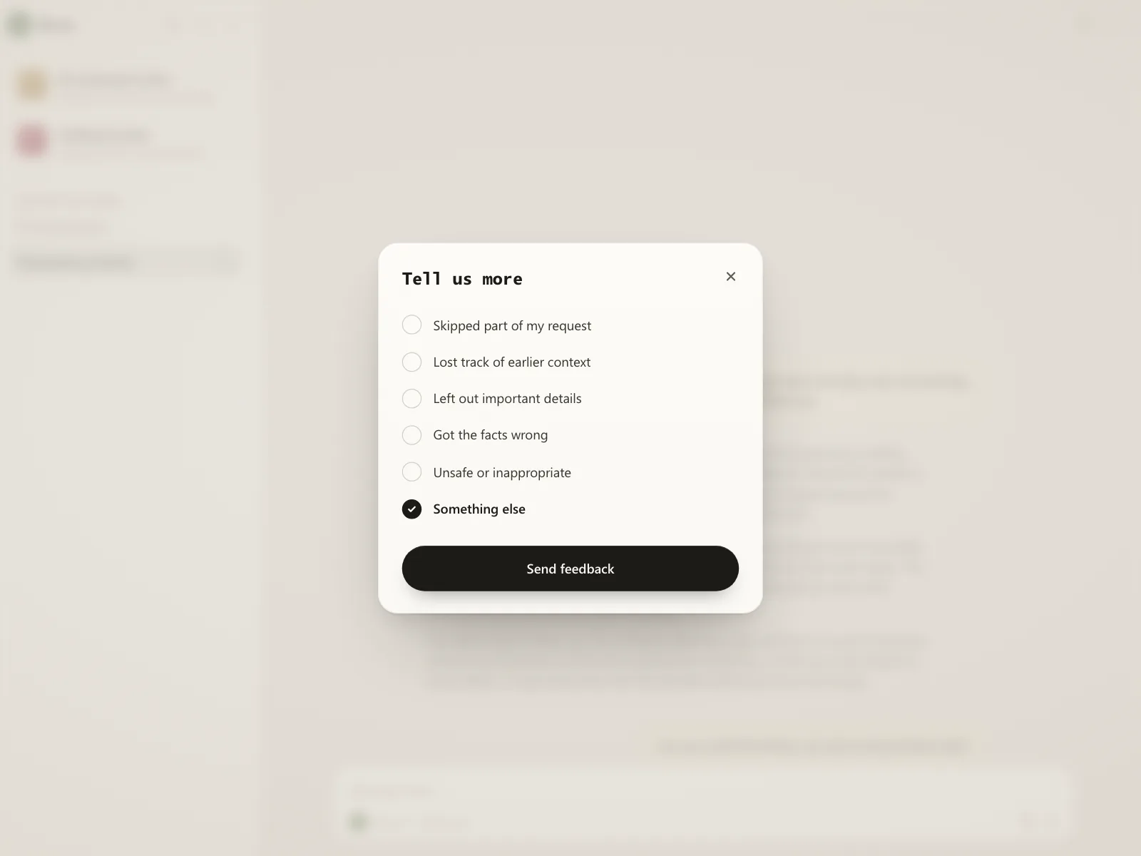 Feedback