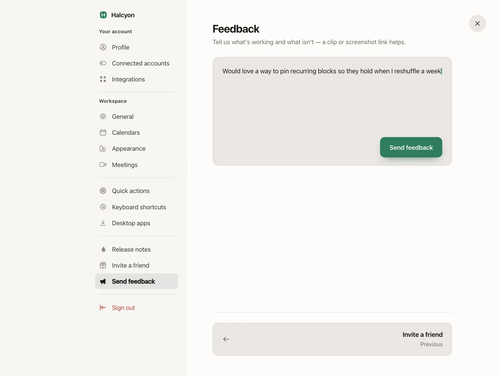 Feedback