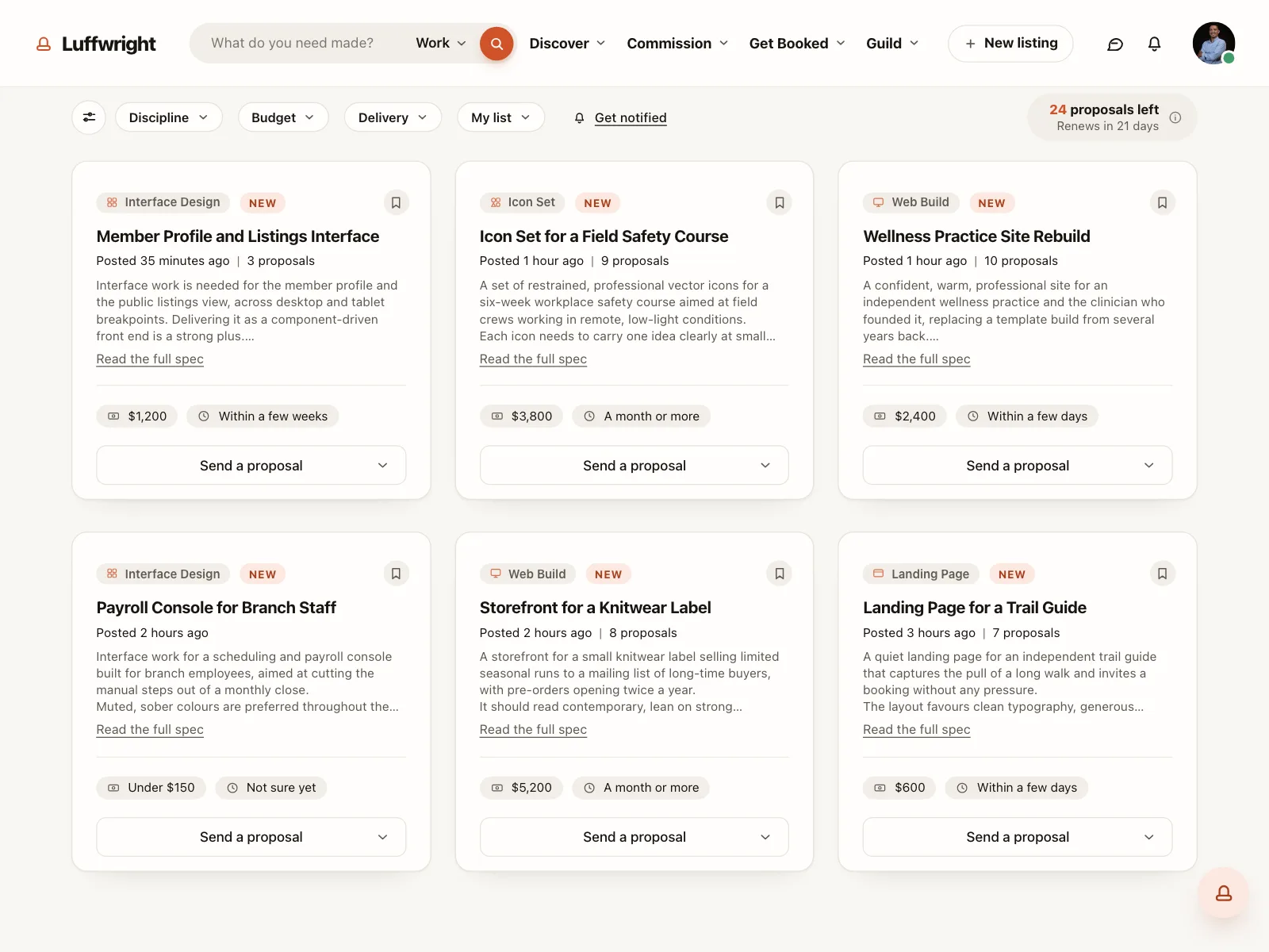 Grid list
