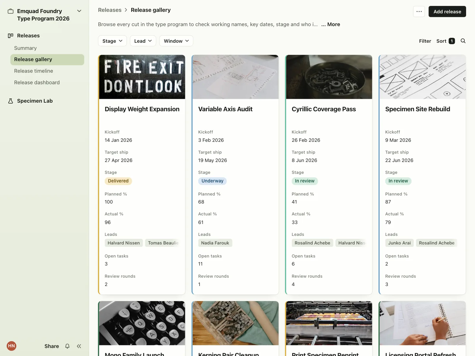 Grid list