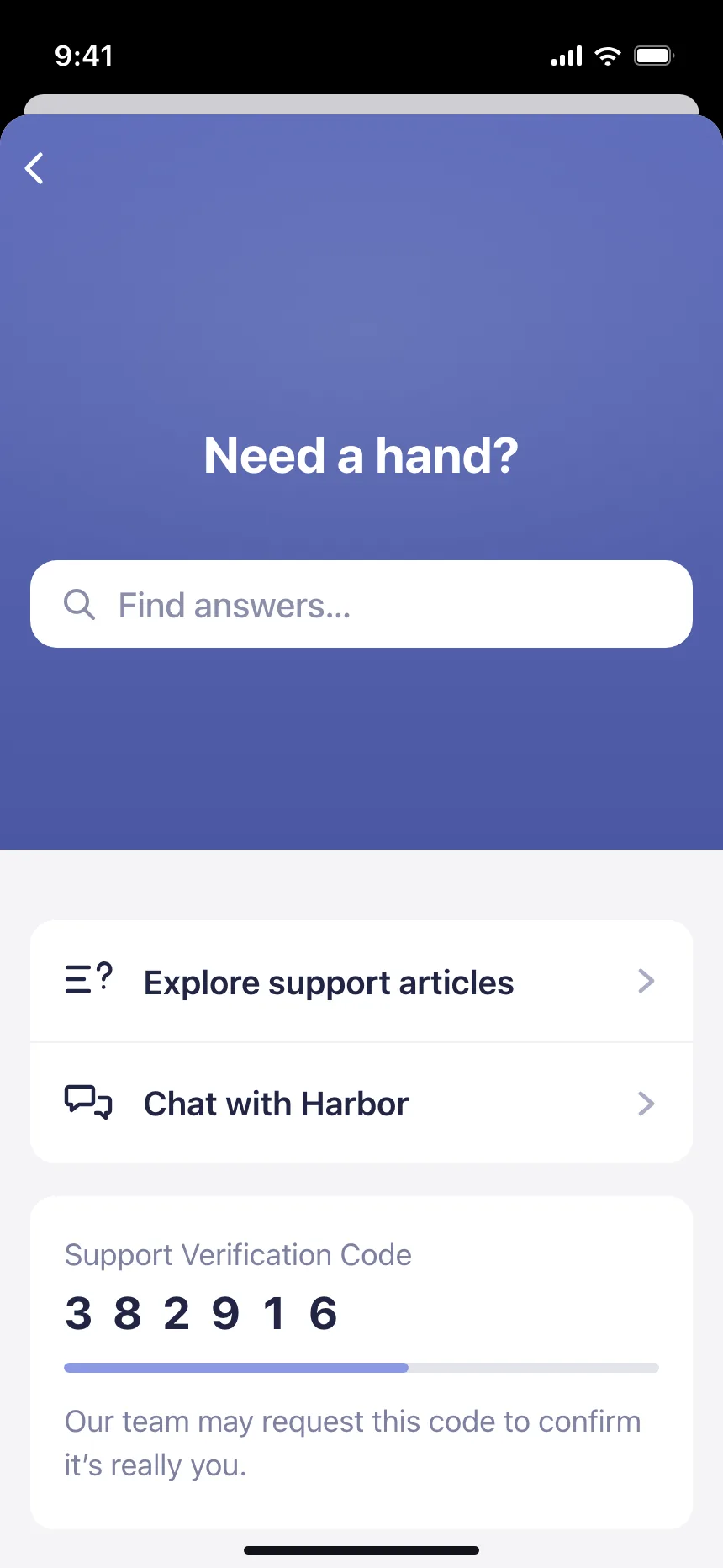 Help and support
