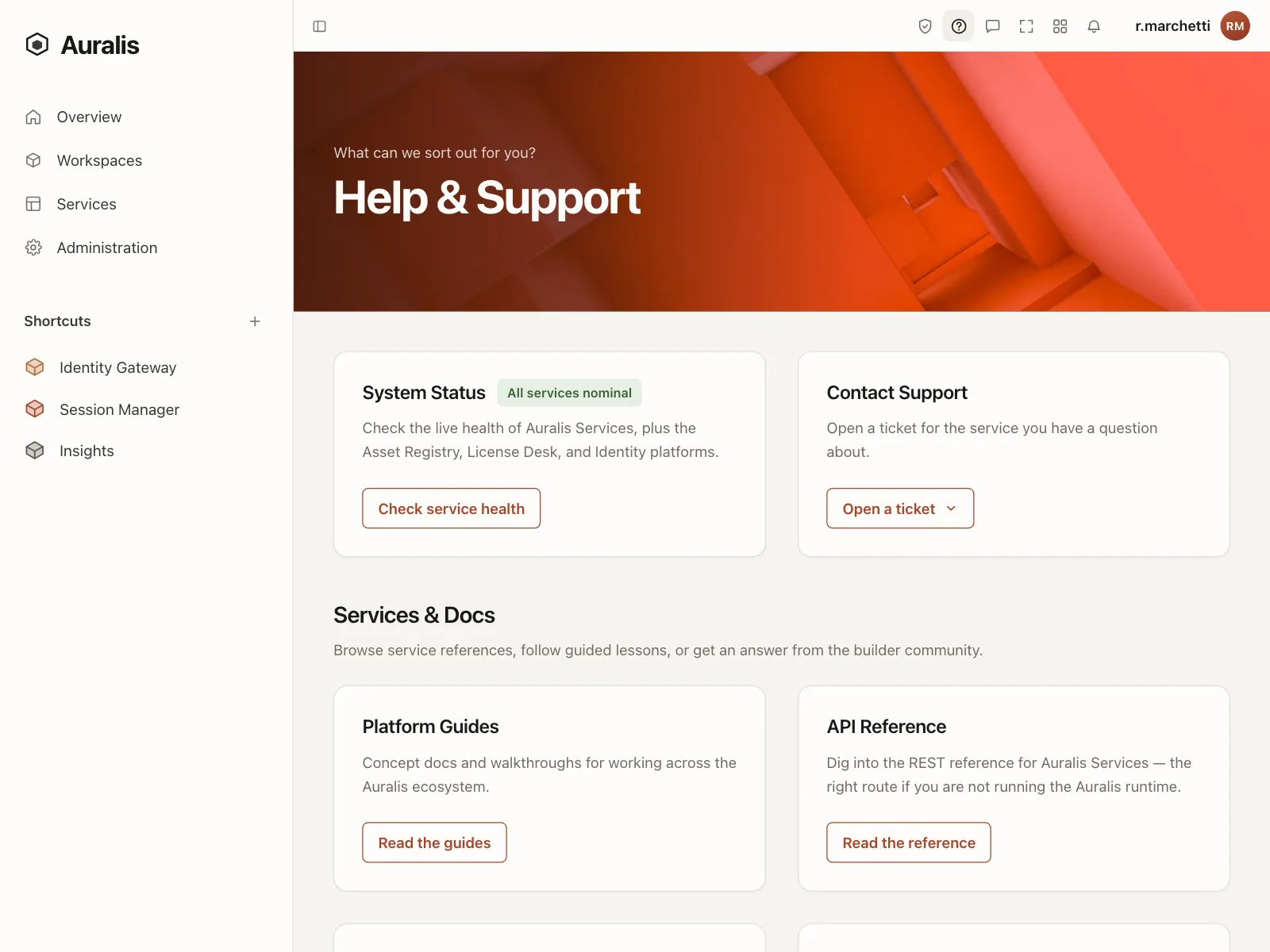 Help and support