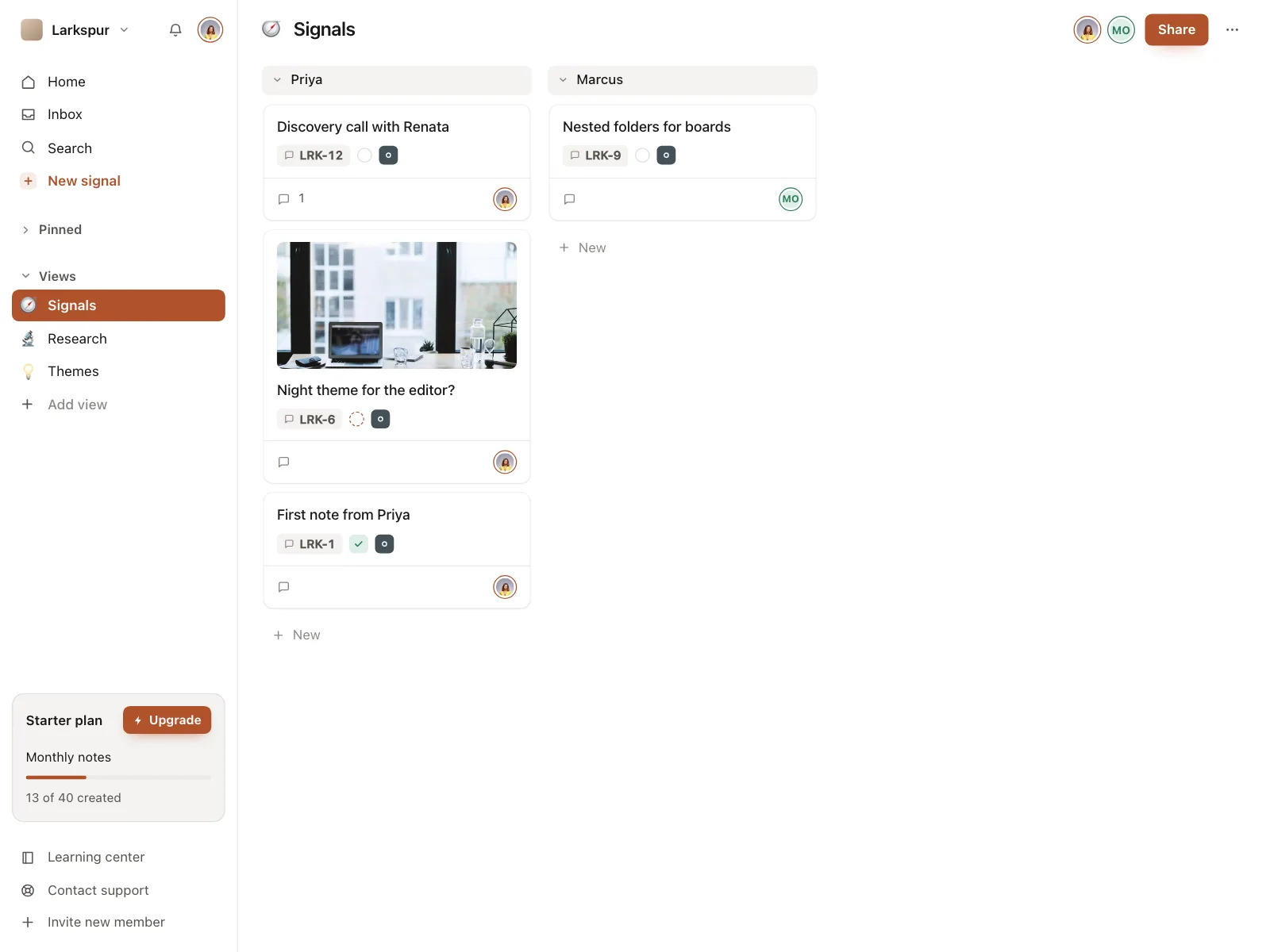 Kanban board