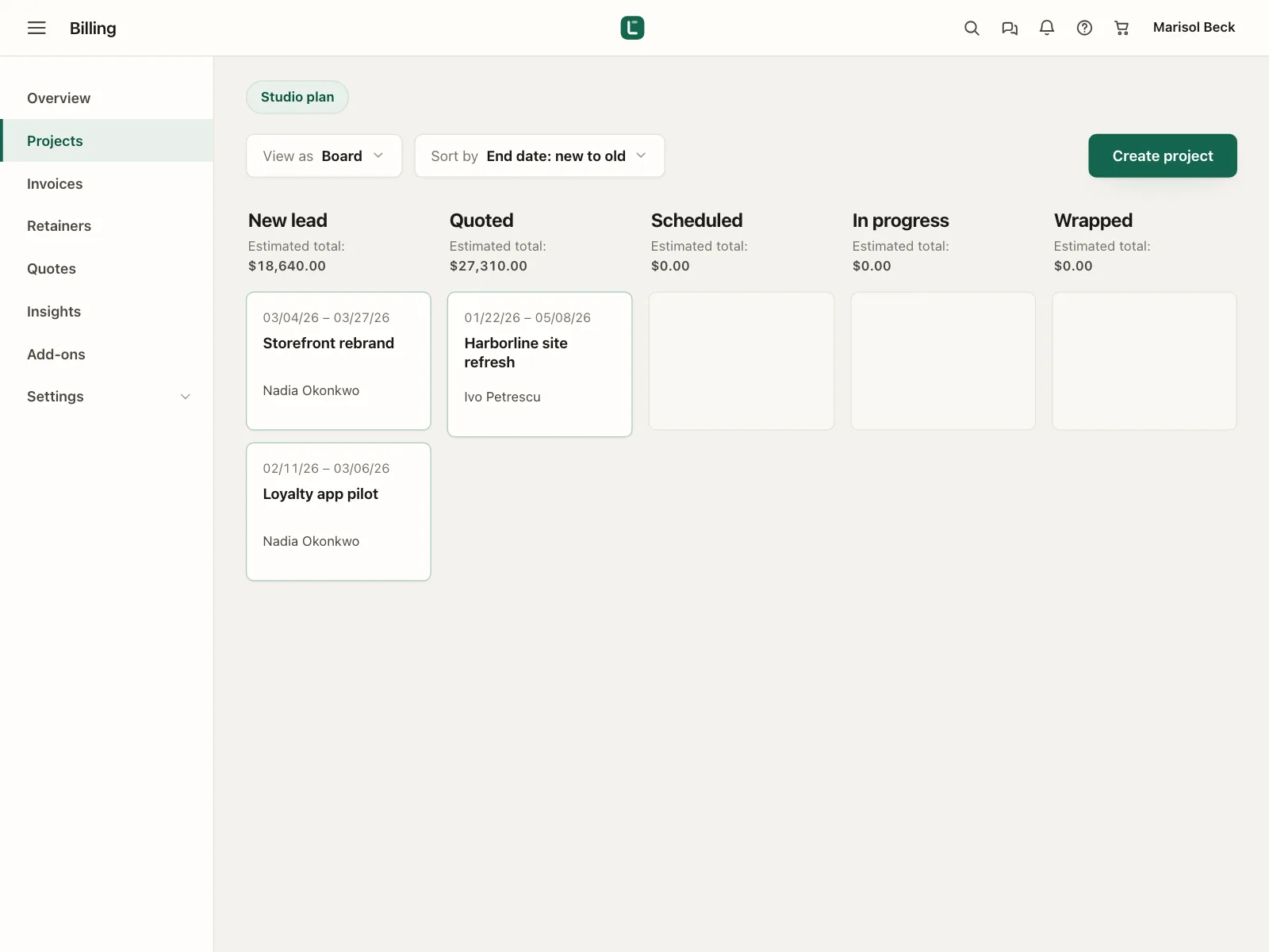 Kanban board