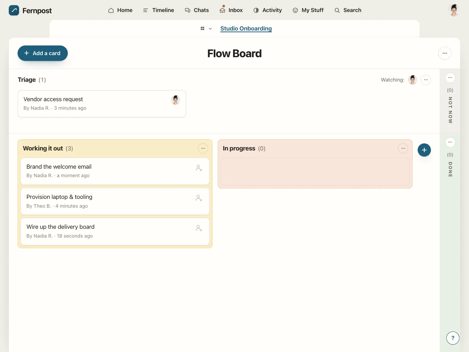 Kanban board