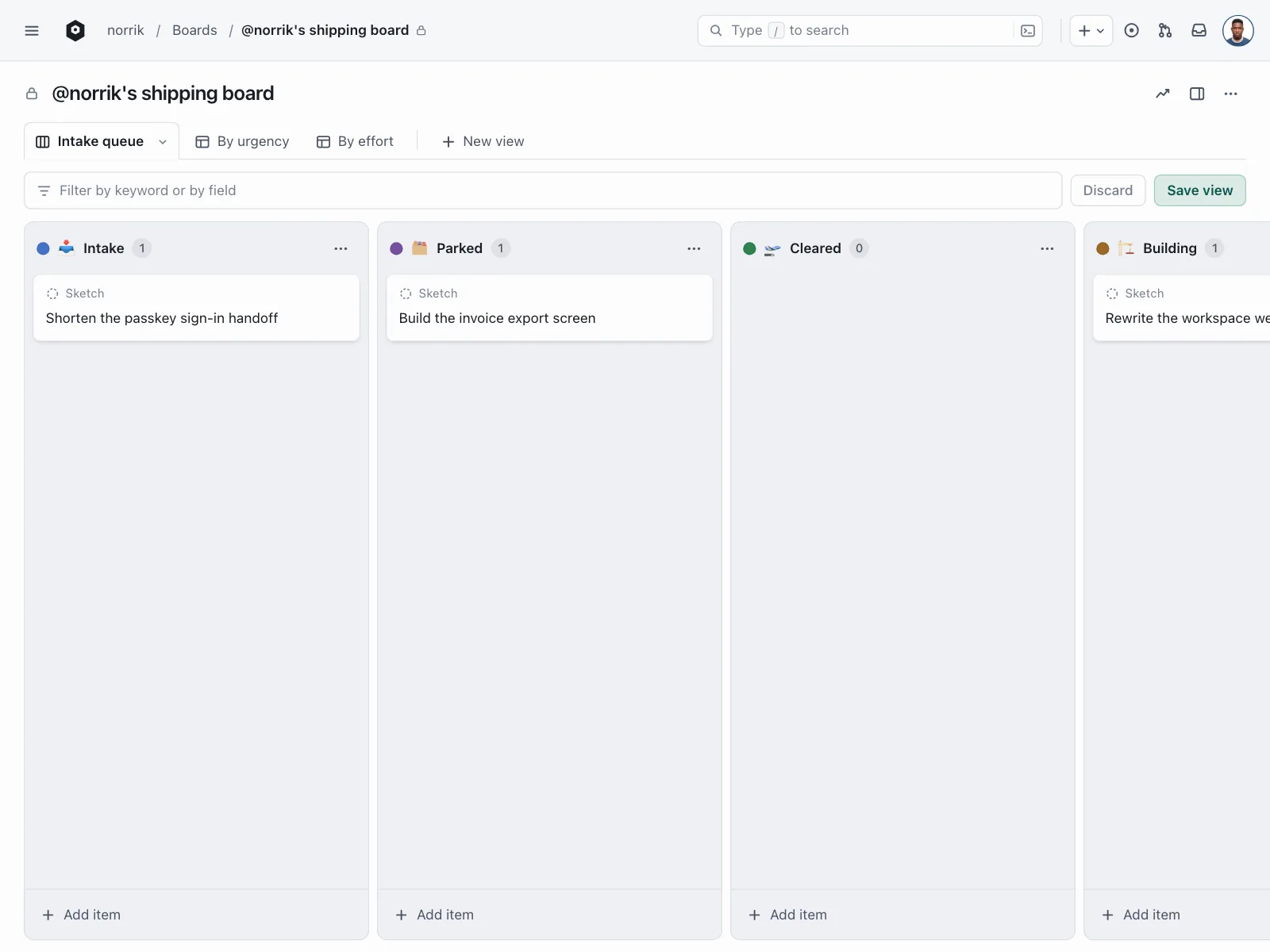 Kanban board