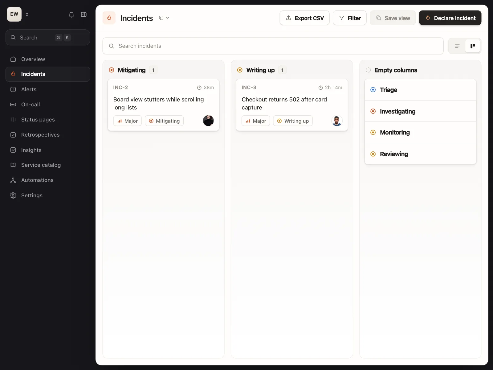 Kanban board