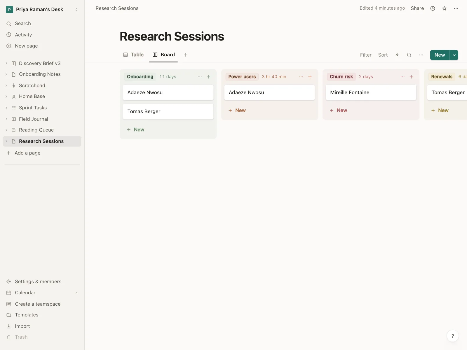Kanban board