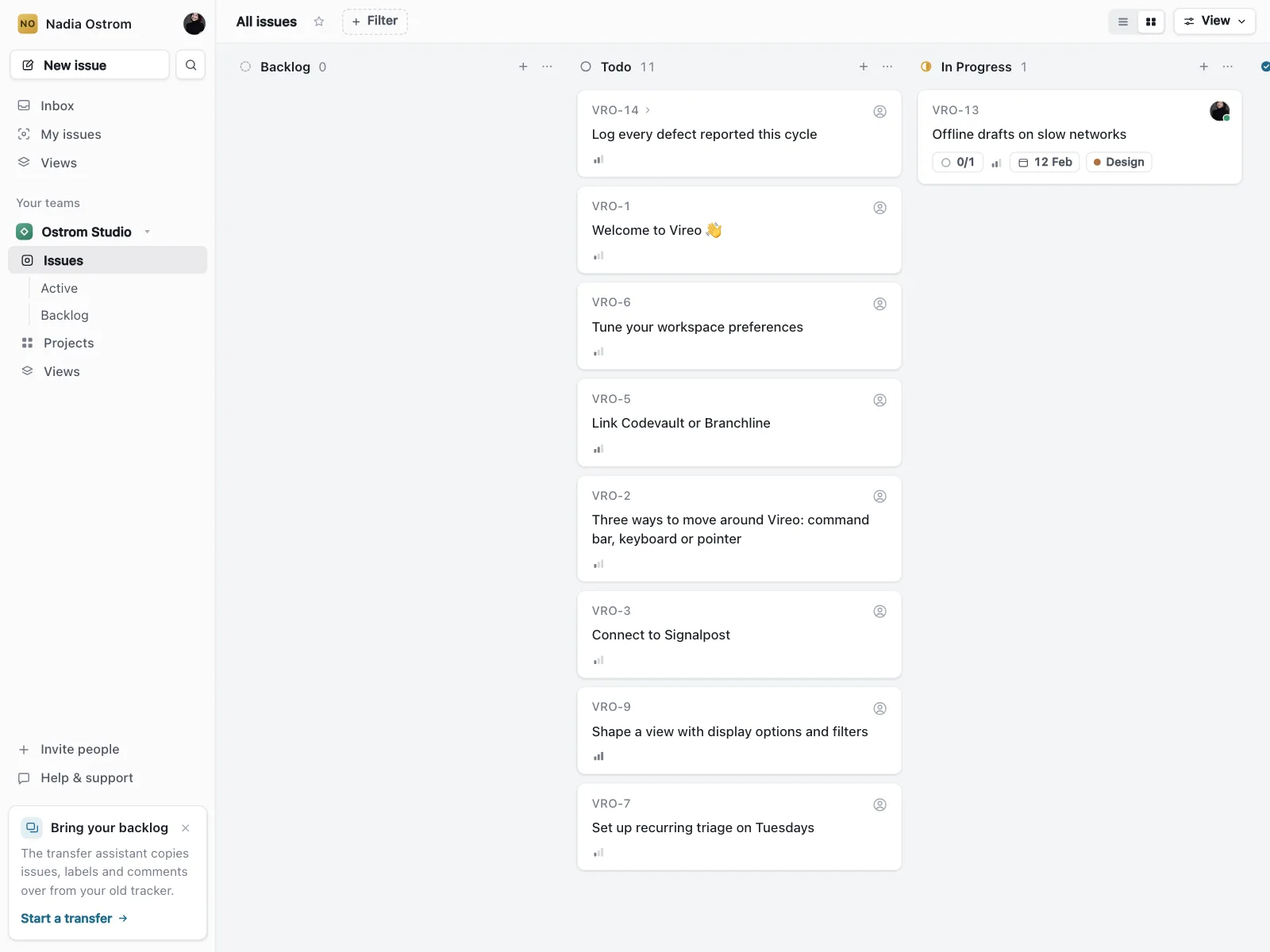 Kanban board