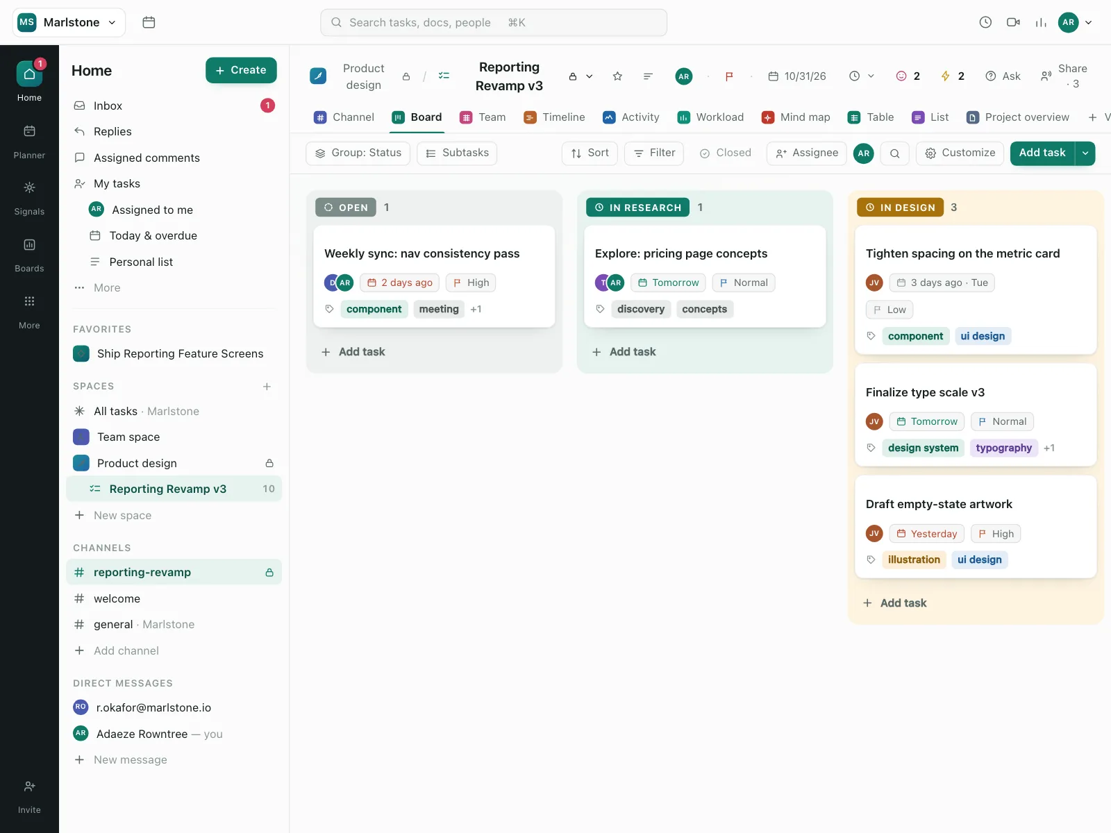 Kanban board