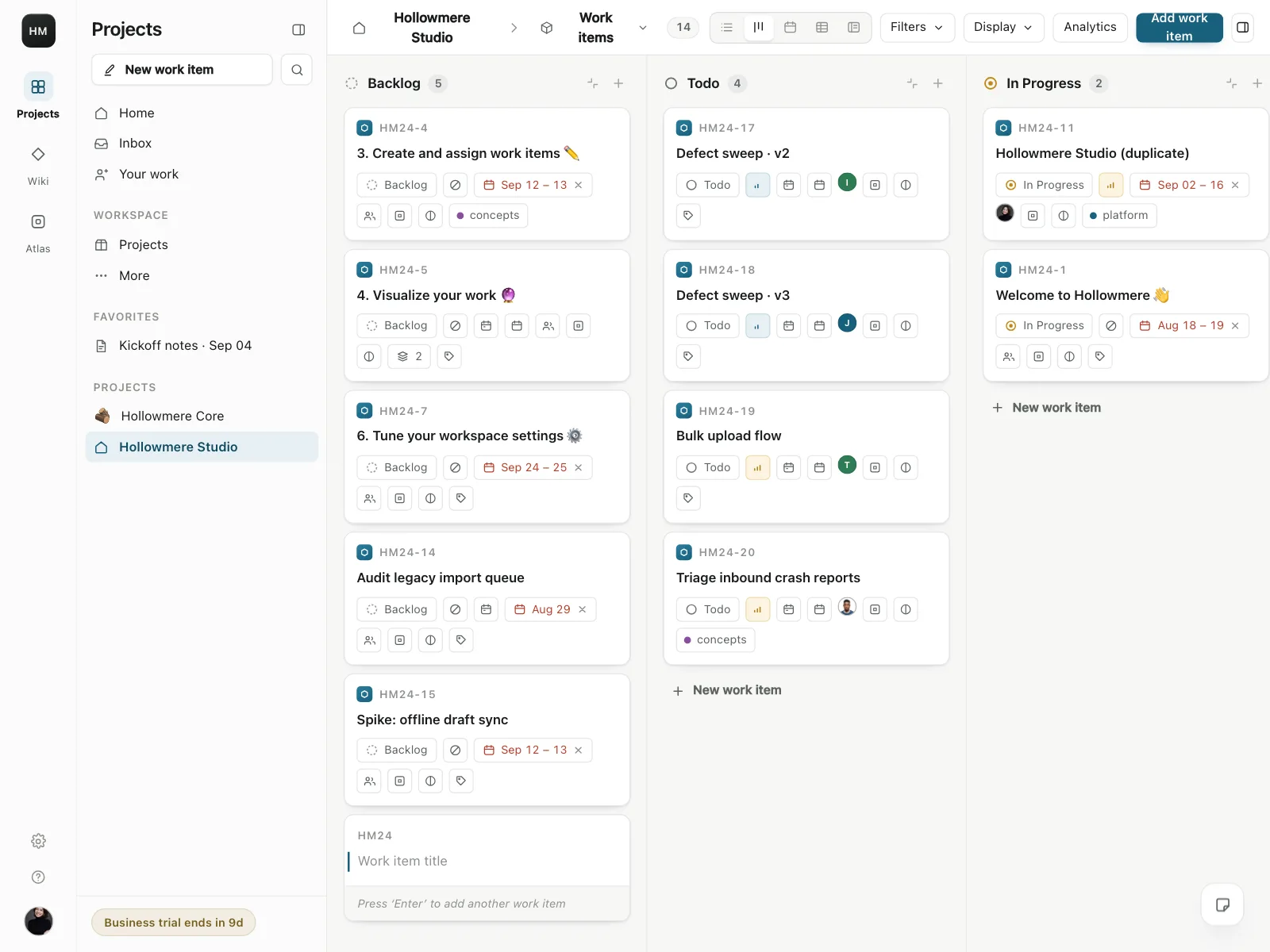 Kanban board
