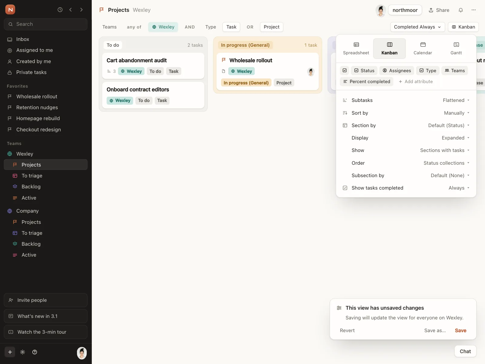 Kanban board
