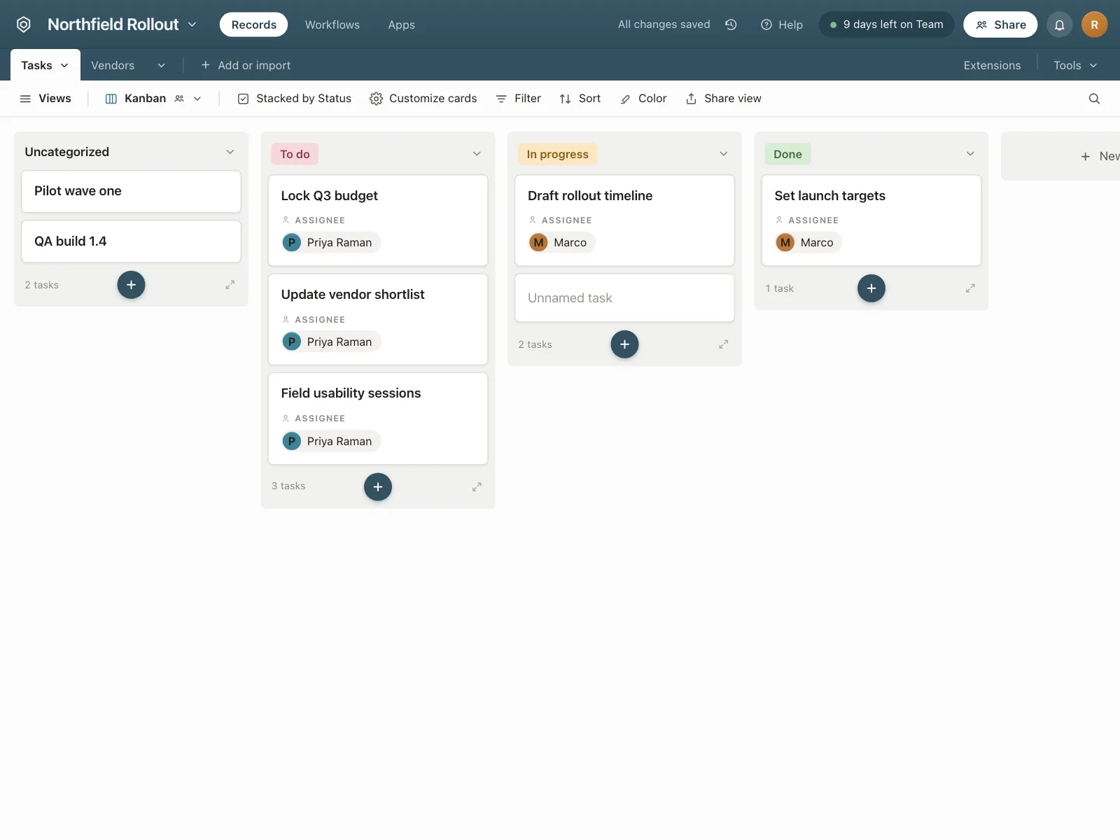 Kanban board