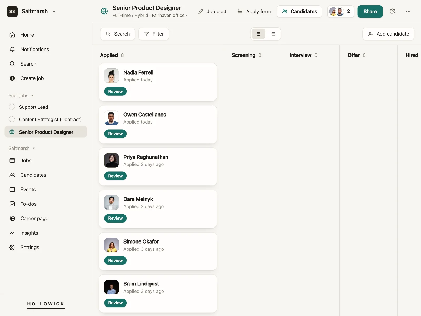 Kanban board